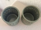 Beautiful Green Color  Hirayama Celadon Small Basketweave Brush Pot 