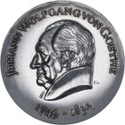 German Democratic Republic  20 Mark Silver 1969  johann W  Von Goethe  - Aunc