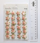 Pink Mini Roses Paper Flowers Scrapbooking Embellishments By Recollections