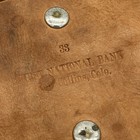 Vintage First National Bank Leather Carrying Bag Cash Gold 1950s 60s  Prop Retro