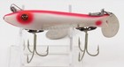 Rare Vintage Heddon Red And White Dowagiac Spook Glass Eye Lure