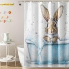  Easter Shower Curtain Set  Easter Bunny Bathroom Shower Curtain With Hooks  