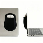 Black Self-adhesive Lycra Mouse Pouch For Laptop Back  Stretchable No-trace Bag