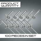 X Head Dome 3 4  Big Aluminum 100pcs Steel Large Rivets Pop Flange Mandrel 3 16 
