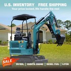 Mini Excavator Kubota Engine 1 8 Tons  Diesel Hydraulic Thumb Clamp 2025 New