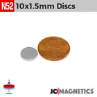 10mm X 1 5mm N52 Super Strong Round Disc Rare Earth Neodymium Magnets 10x1 5mm