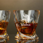 Custom Engraved Minnesota Vikings Whiskey Glass     10 Oz Twisted Rocks Glass