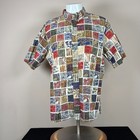Vtg Kahala Hawaiian Mens Shirt Xl Tiki Fish Ukuleles Hibiscus Button Down Collar