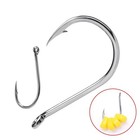 100pcs Circle Fishing Hooks 1  1 0 5 0 Ultra Sharp Carbon Steel Octopus Offset