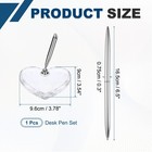 Wedding Pens  Guest Book Pen Set With Acrylic Heart Base Stand  Silver