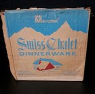 Marcrest Swiss Chalet Dinnerware  4pc Original Box