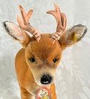 Vtg Steiff Roebuck 13    Deer Id Button Tag Wool Plush 1949 To 1953 Vintage