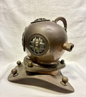 Vtg 7  Miniature Copper   Brass Deep Sea Divers Helmet Model Replica  no Lamp 