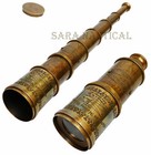 Marine Telescope Nautical Antique Solid Brass Pirate Spyglass 20  Wooden Box