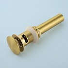 Shamanda Brass Bathroom Sink Drain  Vessel Vanity Pop Up Brushed Gold 