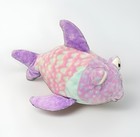 Ty Pluffies Purple Fish Plush Spotted Blue Pink Vtg Chamois Floppy Bean Bag 10in
