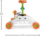 Fisher Price 2 Sided Steady Speed Panda Walker Musical Push Toy Classic Baby