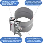 2 5  Lap Joint Exhaust Band Clamp 2 5inch Exhaust Pipe Ss304 Muffler Clamps 2pcs