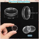 20pcs 22 5mm Silver Dollar Coin Holders Round Plastic Coin Capsule Acrylic