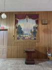 Beautiful Early 1900s Hand Painted Theatrical Backdrop - 78    X 67    - Nice  