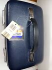 Vintage American Tourister Train Cosmetic Case With Key Blue Original Tag