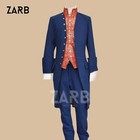 Navy Blue Colonial Frock Coat 18th Century Revolutionary War Reenactment Jacket