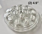 2 Vintage 16 Hole 4 9    Clear Glass Flower Frog Floral Arrangement Stem Holder