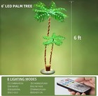 6ft Led Solar Lighted Artificial Palm Tree For Outdoors Pool Outside Patio Decor
