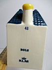 Klm Delft Blue -no  48- Bols Ceramic Canal House   Empty    Yellow Cap