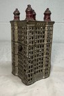 Antique A c  Williams Cast Iron Skyscraper Coin Still Bank Made In Ohio 1900-20s