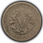 1886 5c Liberty Head V Nickel - Good Key Date - Sku-z5976