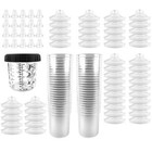 50pcs Pps Cups Disposable Paint Spray Gun Cup Liners And Lid System 600ml 20oz