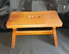 Vintage Handmade Wood Wooden Foot Step Stool Plant Stand Farmhouse  Rustic