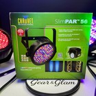 Chauvet Dj Slimpar 56 Led Lights 4-pack With Padded Bag Power Cables Controller