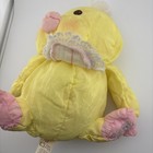 Vtg Fisher Price Puffalump Plush Stuffed Animal Nylon Yellow Baby Chick 1986