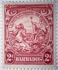 Travelstamps  1946 Barbados Stamp Sc  195  Mint  Original Gum Hinged  2d