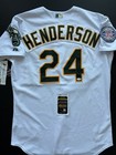 Rickey Henderson Signed Oakland Athletics Jersey Jsa Coa  24 Authentic Mlb Hof