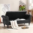 Modern Faux Leather End Of Bed Bench Storage Ottoman Stool Seat With Rolled Arms