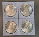 Lot Of 4 1922-1935 90  Silver Peace American Dollars - Uncirculated Mixed Dates