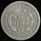1853 Arrows Seated Liberty Silver Half Dime Vf E142 Xxna