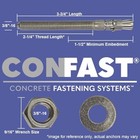 Confast 3 8  X 3-3 4  Stainless Steel Wedge Anchor  10 Per Box  3 8  X 3-3 4 