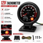 12v 3 75  Universal Car Tachometer Gauge Meter With Led Shift Light 0-8000rpm