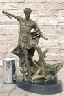 Saint George Dragon Slayer Military Saint Roman Soldier Bronze Marble Figurine