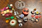 Vintage Lundby Petite Princess Shackman Dollhouse  Accessories Kitchen Food Lot