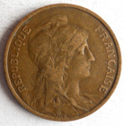 1917 France 5 Centimes - Collectible Vintage Coin - Free Ship - France Brz Bin