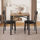 3-piece Wood Dining Table Set With 2 Upholstered Chairs  Kitchen Table Set