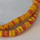 Antique African Trade Beads 33  Strand Prosser Tile Glass Czech French Yellow