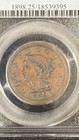 1852 Braided Hair Large Cent Pcgs Vf25