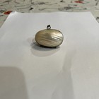 Antique Victorian Mother Of Pearl Shell Trinket Box Brass Hinged Jewelry Holder