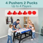 Serenelife 58in Powered Air Hockey Table Upgraded 700ma 12v 2x Powerful Motor 4